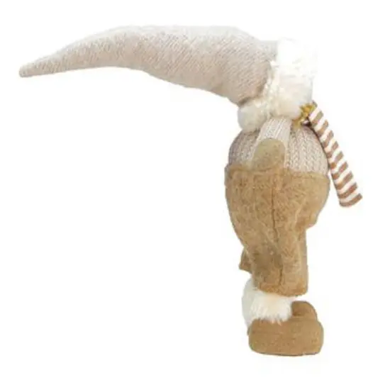 Northlight Boy in Fuzzy Pants with Faux Fur Trim Christmas Figure - 12" Gray {5}