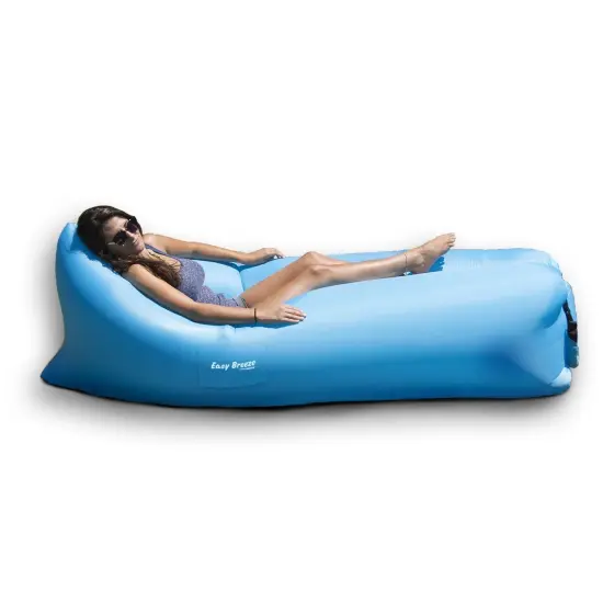 Pool Central Inflatable Blue Easy Breeze Land or Water Air Sofa, 94-Inch {3}