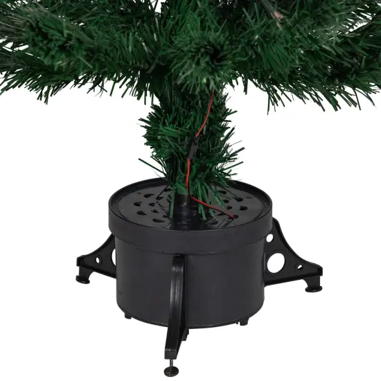 Northlight Pre-Lit Color Changing Fiber Optic Artificial Christmas Tree with LED Stars - 3' - Multicolor Lights Green {3}