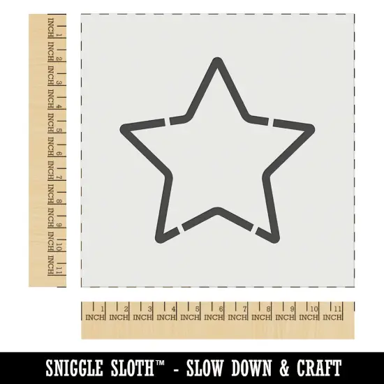 Star Shape Excellent Outline Wall Cookie DIY Craft Reusable Stencil {1}