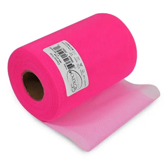 Premium Matte Tulle Spool of 6-inch X 100 Yards Fuchsia {1}