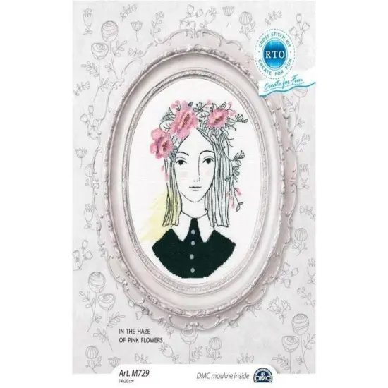 Cross-stitch Kit "In the haze of pink flowers" M729 {2}