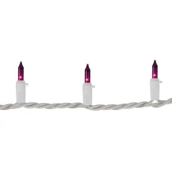 Brite Star Mini Christmas Lights - Purple - 49.5' White Wire - 100ct {5}