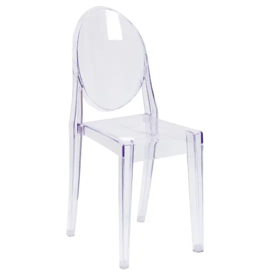 Emma and Oliver Ghost Side Chair Clear {2}