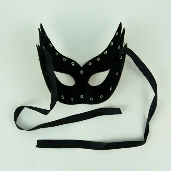 Andromeda Adult Masquerade Spiked Leather Eye Mask {3}