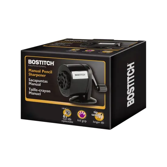 Antimicrobial Manual Pencil Sharpener, Black {2}