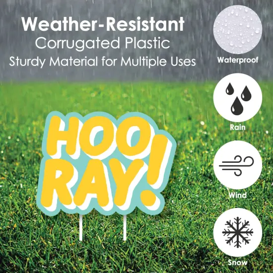 Big Dot of Happiness Party Time - Hats and Balloons Lawn Decorations - Outdoor Happy Birthday Party Yard Decorations - 10 Piece {4}