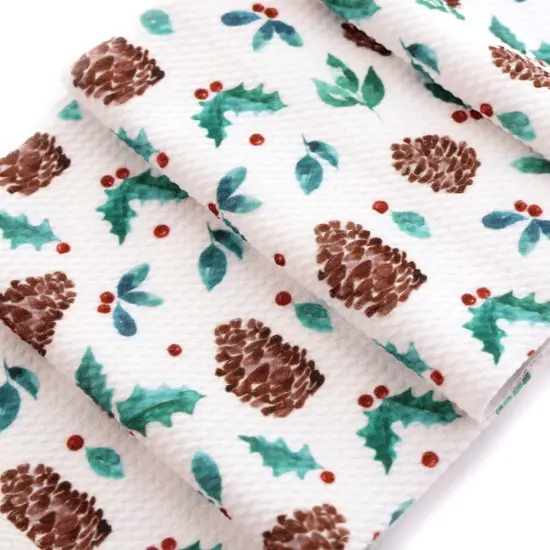 Pinecones and Ivy Bullet Fabric 1 yard {3}