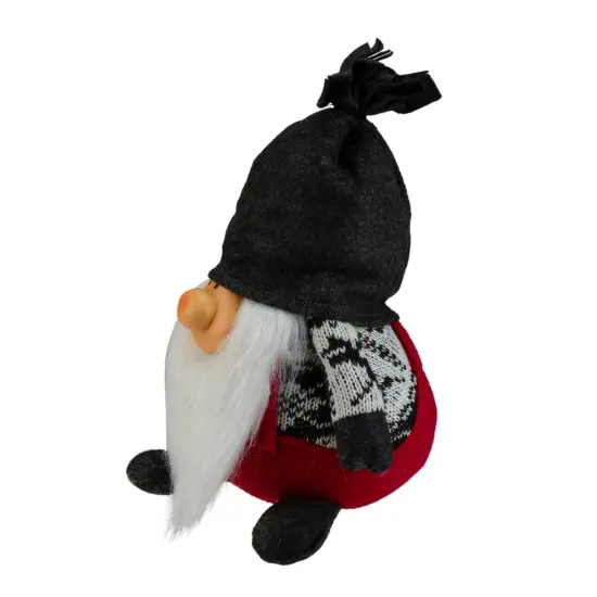 Northlight Smiling Gnome Christmas Figure - 9.5" - Charcoal Gray {4}