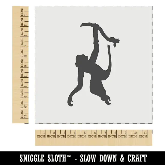 Monkey Hanging from Tree Solid Wall Cookie DIY Craft Reusable Stencil {1}