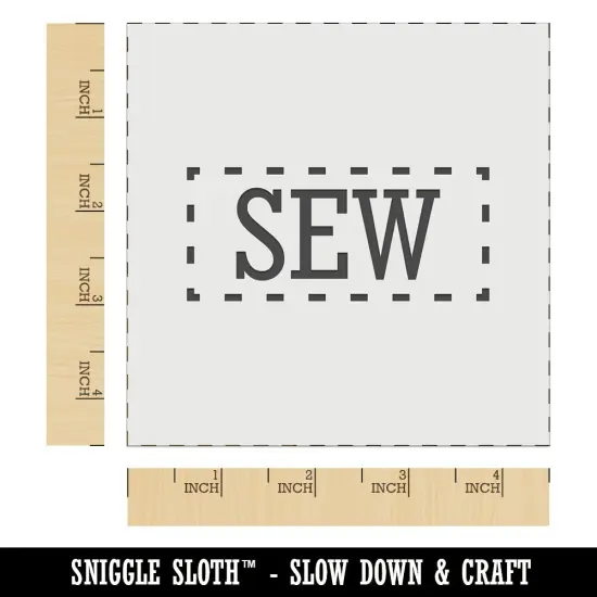 Sew Sewing Fun Text Wall Cookie DIY Craft Reusable Stencil {6}