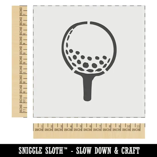 Golf Ball on Tee Wall Cookie DIY Craft Reusable Stencil {1}