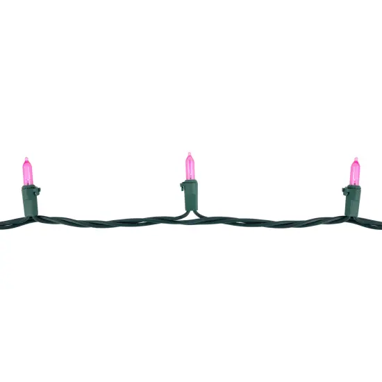 Northlight LED Mini Christmas Lights - Pink - 33' Green Wire - 100ct {6}