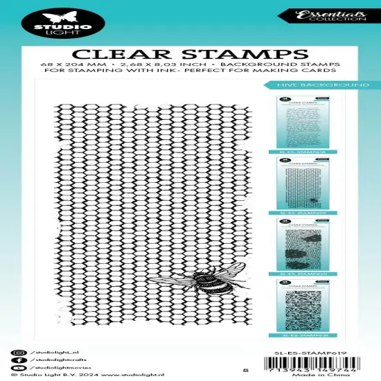 Studio Light Essentials Clear Stamps-Nr. 619, Hive Background {2}