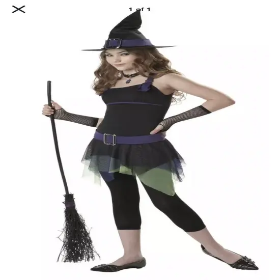 California Costume Sassy Black Witch Girl's Halloween Costume - Teen Large {1}