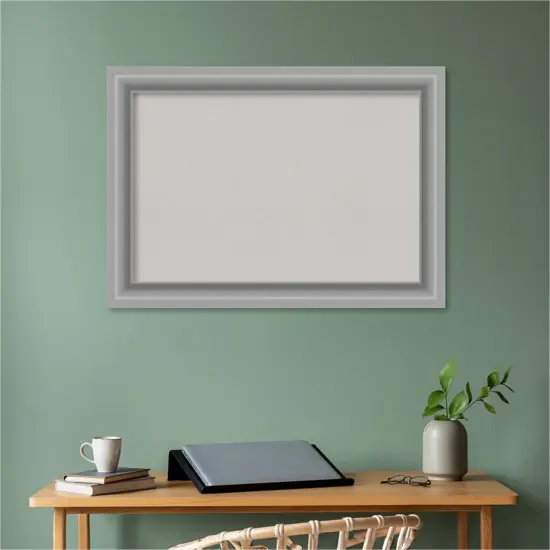Peak Polished Nickel Framed Corkboard, Grey Cork {5}