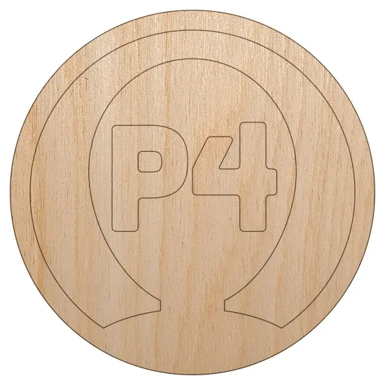 Player Four Person Indicator Gaming Icon Unfinished Wood Shape Piece Cutout for DIY Craft Projects {7}