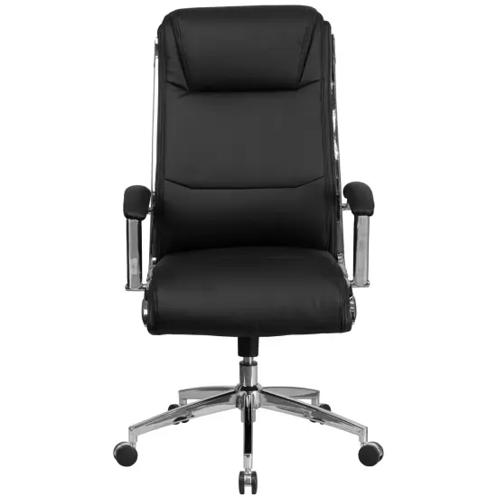 Merrick Lane Lombard High-Back Office Chair with Padded Arms Ergonomic Executive Swivel Task Chair with Headrest White {7}