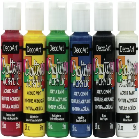 DecoArt Crafter's Acrylic Value Pack 6/Pkg-Primary {3}