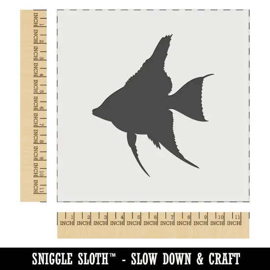 Freshwater Angelfish Fish Silhouette Wall Cookie DIY Craft Reusable Stencil {1}