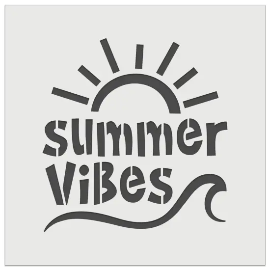 Summer Vibes Wall Cookie DIY Craft Reusable Stencil {7}