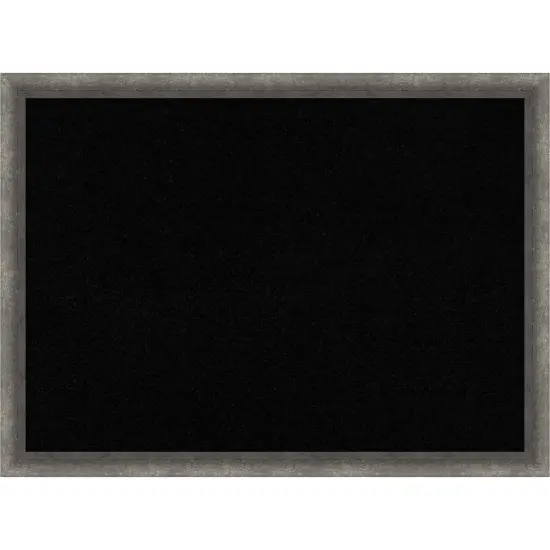 Burnished Concrete Narrow Wood Framed Corkboard, Black Cork {1}