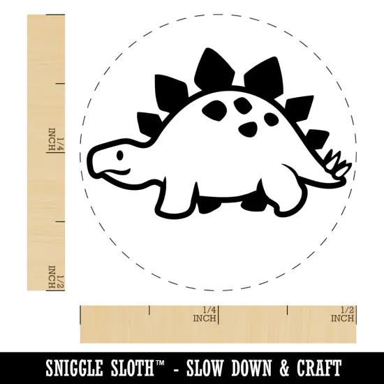 Cute Dinosaur Spiked Stegosaurus Self-Inking Rubber Stamp for Stamping Crafting Planners UV {1}