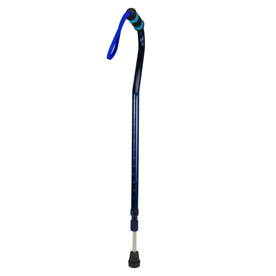 GCI Blue and Black Adjustable Shock Absorbing Walking Cane 32"-41" {3}