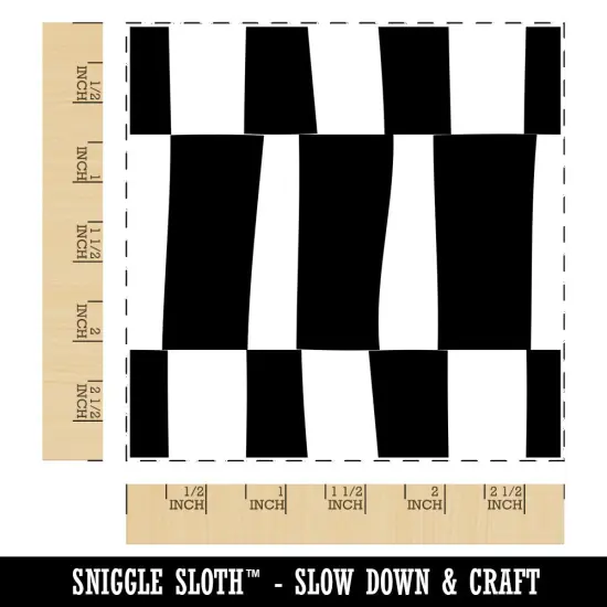 Funky Block Pattern Background Square Rubber Stamp for Stamping Crafting {1}
