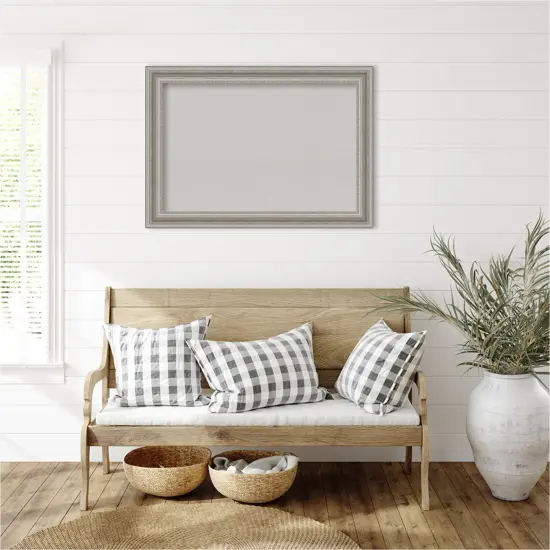 Parlor Framed Corkboard, Grey Cork Parlor Silver {6}