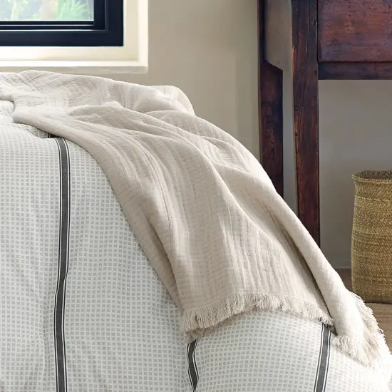 Nate Home by Nate Berkus Matelasse Blanket with Fringe {2}