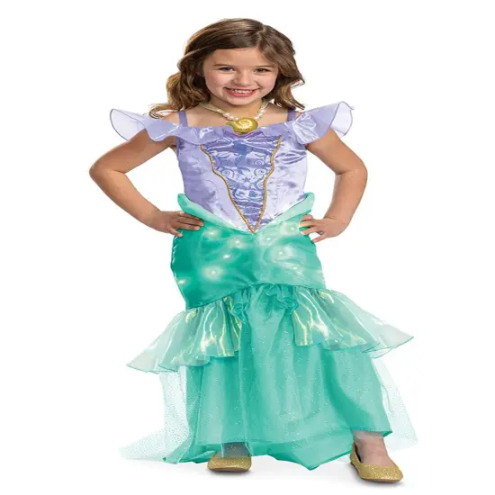 Disney The Little Mermaid Ariel Light & Sound Prestige Child Costume {1}