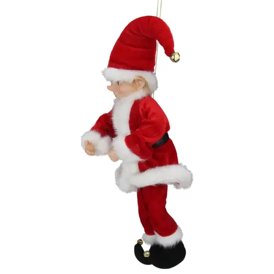 Northlight Bendable Elf in Santa Suit Christmas Figure - 15" - Red and White {3}