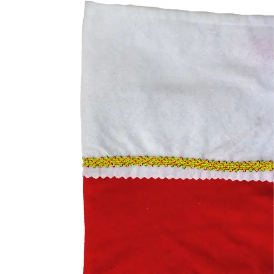 Northlight 19" Red and White Soild Christmas Stocking with Gold Glitter Pen {3}