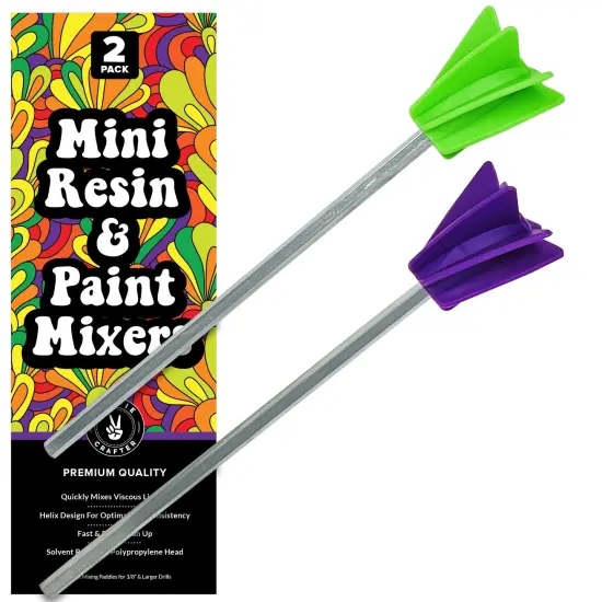 Art Resin Mixer Epoxy Mixer and Paint Mixer Drill Attachment Paint Stirrers for Drill Mud Mixer Quart or Gallon Mixing Tools Crafting Epoxy Resin Mini Drill Mixer Paddle {1}