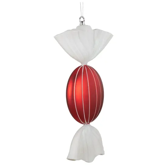 Northlight Wrapped Candy with Glitter Shatterproof Commercial Christmas Ornament - 18" Red {5}