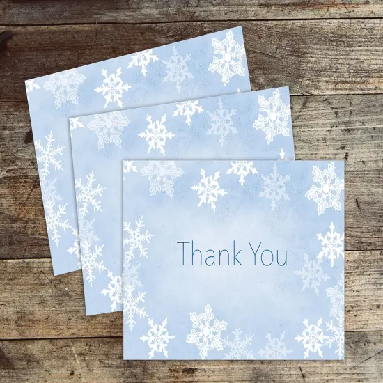 Great Papers! Merry Snowflake with Silver Foil Thank You Note Card, 4.875" x 3.375" (folded), 50 cards/50 envelopes {3}