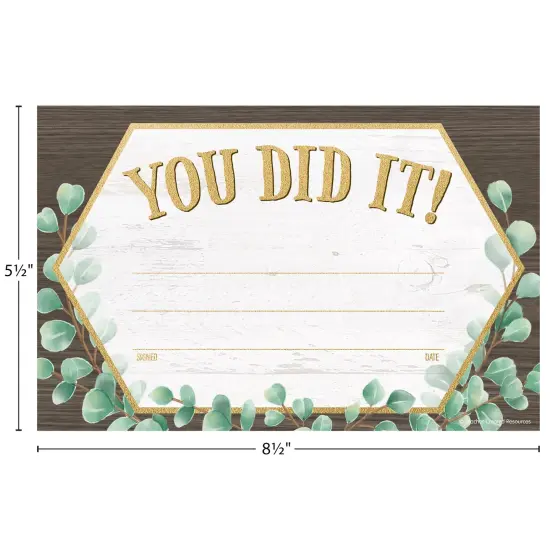 Eucalyptus You Did It! Awards, 30 Per Pack, 6 Packs {5}
