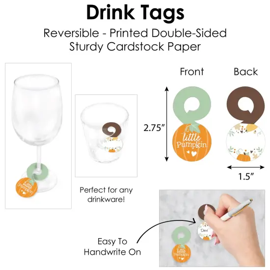 Big Dot of Happiness Little Pumpkin - Fall Birthday Party or Baby Shower Paper Charger and Table Decorations - Chargerific Kit - Place Setting for 8 {7}