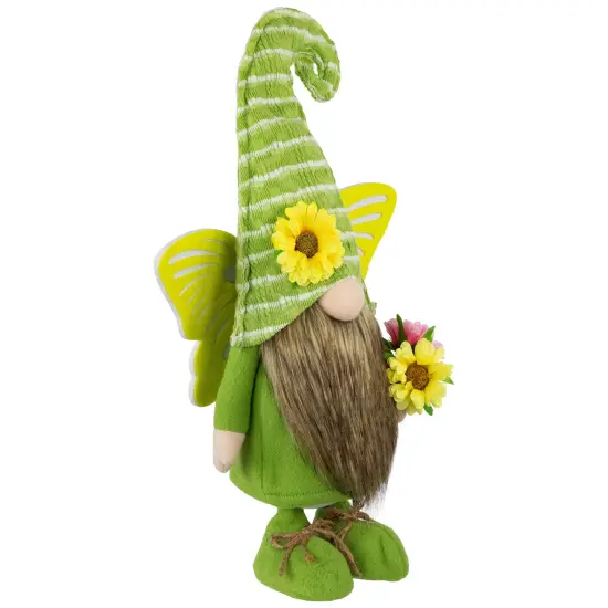 Northlight Butterfly Gnome Spring Figurine - 16" - Green and Yellow {5}