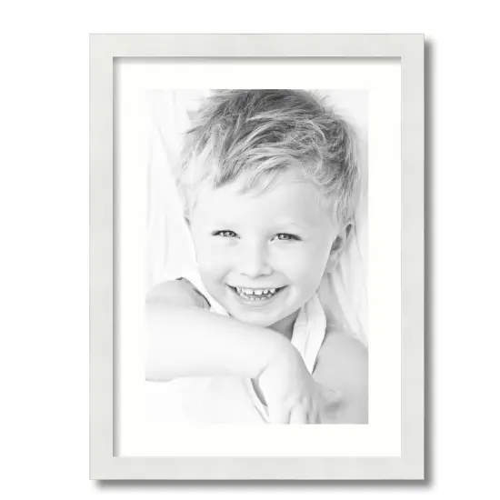 ArtToFrames 16x22" Matted Picture Frame with 12x18" Single Mat Photo Opening Framed in 1.25" White and 2" Mat (FWM-3966-16x22) {4}
