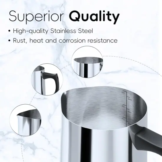 Candle Making Pouring Pot, 32Oz Stainless Steel Wax Melting Pot with Heat-Resistant Handle, Double Boiler Candle Making Pitcher with Dripless Pouring Spout Design {3}