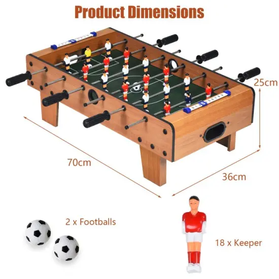 27 Inch Foosball Table Mini Tabletop Soccer Game {4}