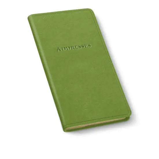 Gallery Leather Pocket Address Book - 6" x 3.25" Acadia Lime {1}