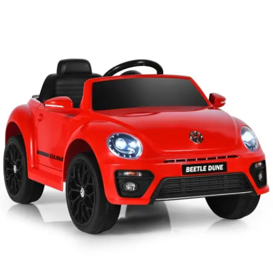 Kids Electric Ride On Car with Remote Control and Led Headlight Ideal Gift for Birthdays or Any Special Festival Red {1}