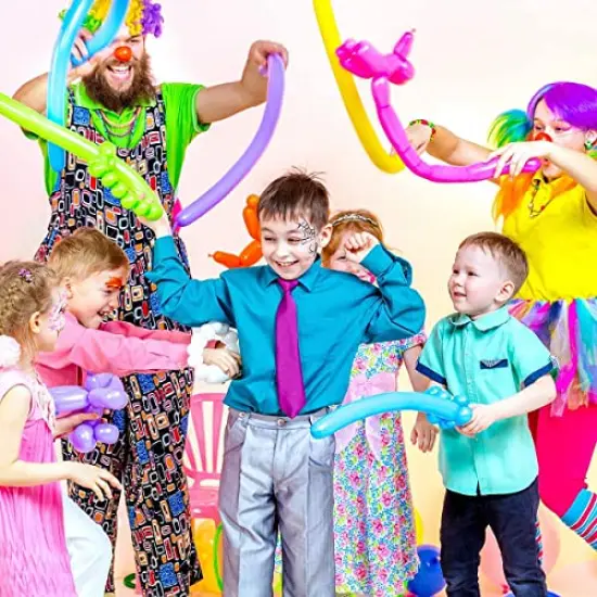 260 Pieces N Balloons Kit for Balloon Animals with 2 Pumps, Professional Long Balloons to Make Animal for Birthday Party Clowns Wedding Decorations 100 Pcs {6}