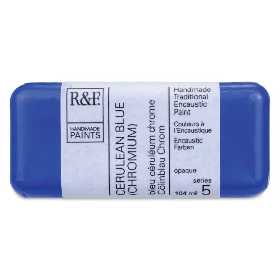 R&F Encaustic Paint Block - Cerulean Blue Chromium, 104 ml block {1}