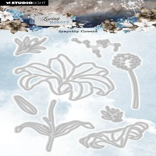 Studio Light In Loving Memory Cutting Dies-Nr. 740, Sympathy Flowers {1}
