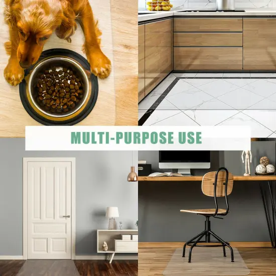 Costway 47'' x 59'' PVC Chair Floor Mat Home Office Protector For Hard Wood Floors {2}