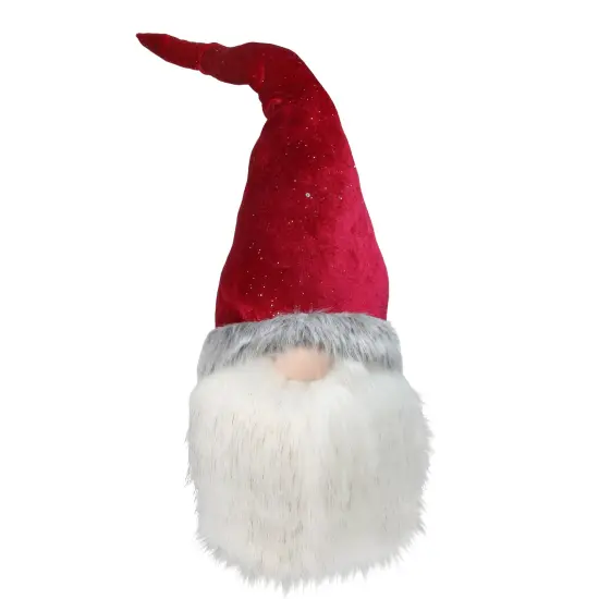 Northlight Gnome with Bendable Glitter Velvet Hat Christmas Decoration - 23" Red {1}